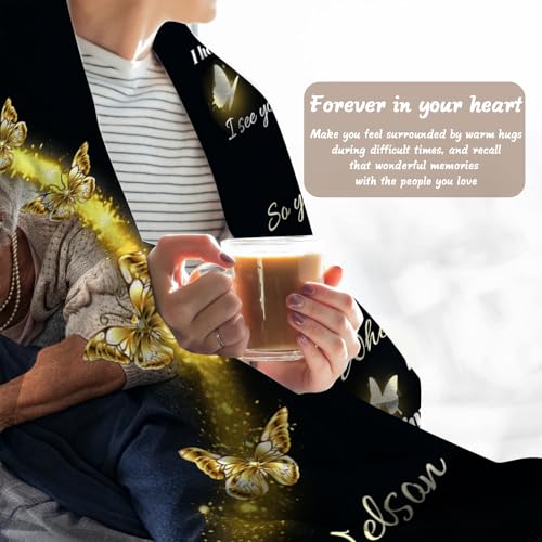 Vsmoedb Custom Memorial Blanket with Pictures for Loss of Loved One - color: Select02