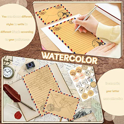 TaoBary 160 Pcs Vintage Airmail Stationery Paper and Envelopes Set - size: 5.5 x 8.25 Inch, style: Vintage Airmail