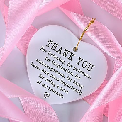 Jocidea Thank You Keepsake - Ceramic Heart Keepsake - Thank You Present - Gift for Friend, Coworker Leaving Gift - color: You Are an Important Part of My Journey