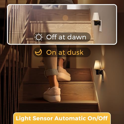 L LOHAS LED Night Lights Plug into Wall, Linen Fabric Night Light - color: Round Platform-3000K, size: 2 Pack