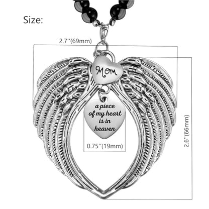 Angel Wings Memorial Hanging Charm - Remembrance Ornament for Rear View Mirror, Guardian Angel Gift for Loss of Dad, Sympathy Gift for Grieving Funeral - style: Dad