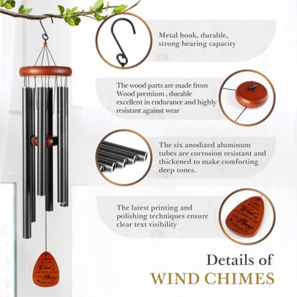 SteadStyle Cat Memorial Gifts for Loss of Cat, 36" Pet Memorial Wind Chimes | Pet Memorial Gifts for Cats, Loss of Cat Sympathy Gift, Cat Remembrance Bereavement Gifts, Wind Chimes Outdoor Garden Patio - size: 36 In