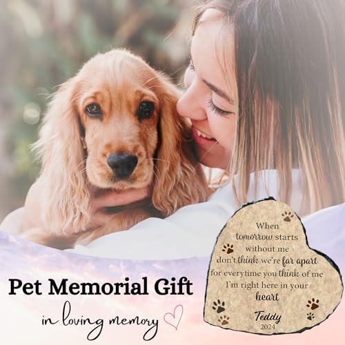 Personalized Cat Memorial Stone, Dog Cat Loss Memorial Gift, Loss of Cat Sympathy Gift, Memorial Plaque Pet Passing Away Gift (S-008) - color: S-008