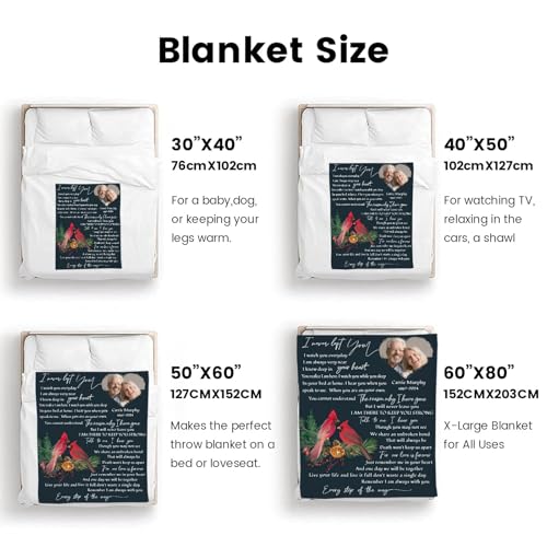 Personalized Memorial Blankets with Photos, in Memory of Loved One Gifts, Sympathy Bereavement Cardinal Blanket for Loss of Mom Dad Grandma Husband Son Daughter - color: New Arrivals-2