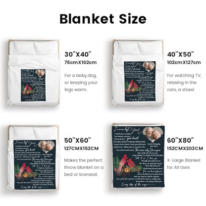 Personalized Memorial Blankets with Photos, in Memory of Loved One Gifts, Sympathy Bereavement Cardinal Blanket for Loss of Mom Dad Grandma Husband Son Daughter - color: New Arrivals-2