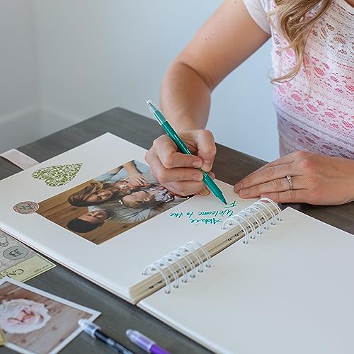 Never Ever Land Scrapbook Album – 12x10 Champagne Scrap Book. Scrapbooking Supplies, Memory Book, Wedding Guest Book, Photo Album, Baby Shower Gifts, Valentines, Engagement Gifts, and Anniversary - color: Champagne