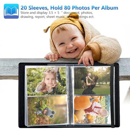 Photo Album 3.5x5 80 Photos Small Capacity PU Leather Cover, Astronaut in Outer Space Mini Photo Album 3.5x5 with Elastic band, Birthday Christmas Photo Albums Wedding Anniversary - color: Astronaut in Outer Space, size: 3.5*5 Holds 80 Photos