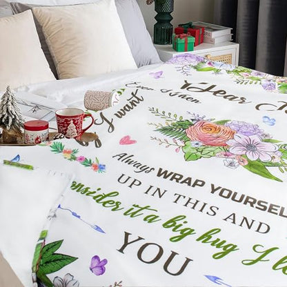 Sister Birthday Gifts, Sisters Gifts from Sister, Unique Gift for Mothers Day, Graduation, Christmas, Best Sis Ever Gift, Happy Birthday Sisters Blanket, to My Sis Blankets, Cozy Throw Blanket 50"X60" - color: Warmsister