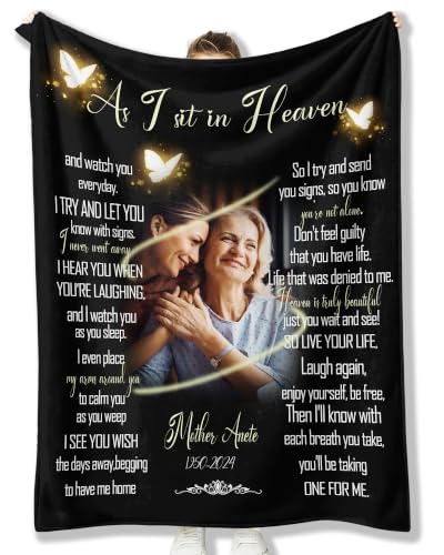 Personalized Memorial Blanket for Loss of Loved Dad Mom Husband Wife - color: Memorial Blanket 05