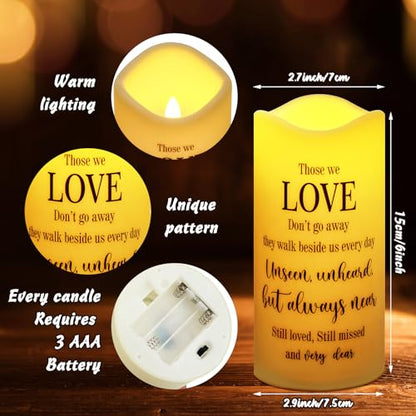 Pangda Flameless Memorial Candle with Remote Real Wax LED 3x6 in, Love - style: Love