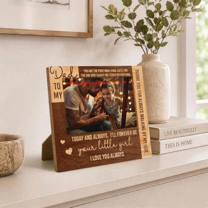 Father of The Bride Gifts from Daughter, Dad & Daughter Picture Frame 6.9 x 7.3 in, Thank You Gift for Dad on My Wedding Day, Wedding Gift for Father of the Bride, to 4x6 in Photo - color: Father 01