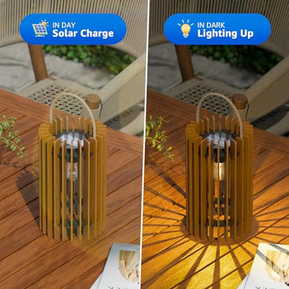 2-Pack Solar Lanterns Outdoor Hanging Portable Table Top Decorative Lamp DIY Lantern Lights Water-Resistant for Outside Patio Yard Garden Porch - style: Solar B
