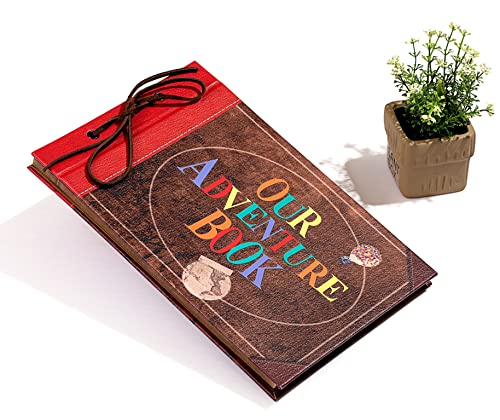Scrapbook Photo Album Our Adventure Book Embossed Hard Cover - color: Leather Adventure Book