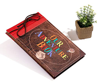Scrapbook Photo Album Our Adventure Book Embossed Hard Cover - color: Leather Adventure Book