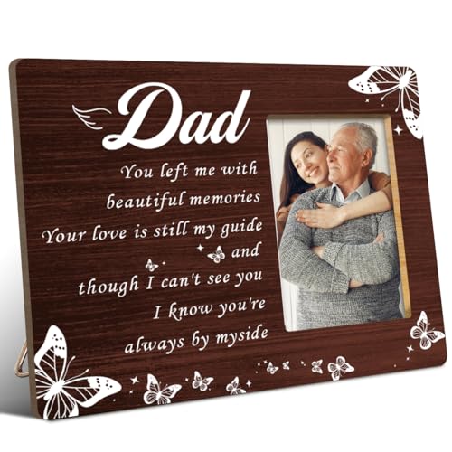 JANLAN Memorial Gifts for Loss of Dad,Father Memorial Picture Frame,Bereavement Gift,Sympathy Gifts for Loss of Daddy,Dad I Know You're Always by Myside Photo Frame - style: Loss of Dad-3