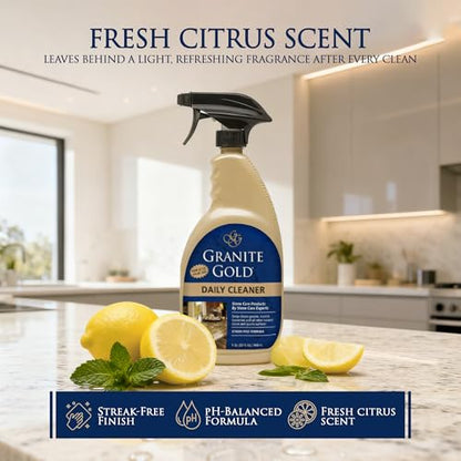 Granite Gold Daily Cleaner for Granite, Marble & Other Natural Stone & Quartz Surfaces, 32 Ounces - size: 32 Fl Oz (Pack of 1)