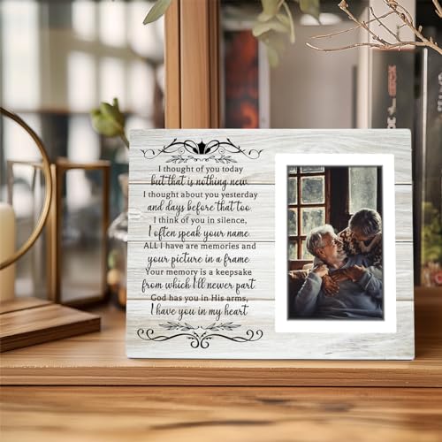 Memorial Gifts Picture Frame - Memory of Mother, Father, Grandma, Grandpa, Grandparents, Memorial, Remembrance Photo Frame for Loved One, Wall Table Picture Frames Sympathy Loss relative Gift