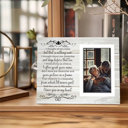 Memorial Gifts Picture Frame - Memory of Mother, Father, Grandma, Grandpa, Grandparents, Memorial, Remembrance Photo Frame for Loved One, Wall Table Picture Frames Sympathy Loss relative Gift