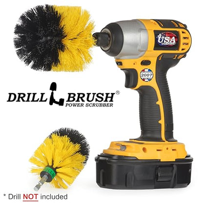 Bathroom Accessories for Cleaning - Bathtub Cleaning Tools - Sink Scrubber | Bathroom Cleaning Supplies - Shower Cleaner Brush - Glass Shower Door Brush - Tile Grout Cleaner - Power Cleaning Brush - color: Yellow