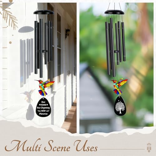 Sympathy Gifts for Loss of Loved One,Memorial Wind Chimes with Hummingbird