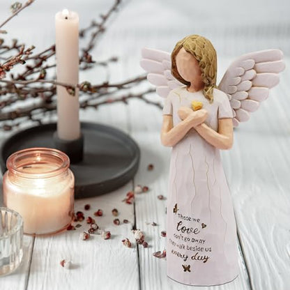 BORLESTA Memorial Gifts Angel - Sympathy Gifts for Loss of Loved One, Cat Memorial Gifts for Loss of Cat, Cat Passing Away Gifts - Cat Angel Figurines