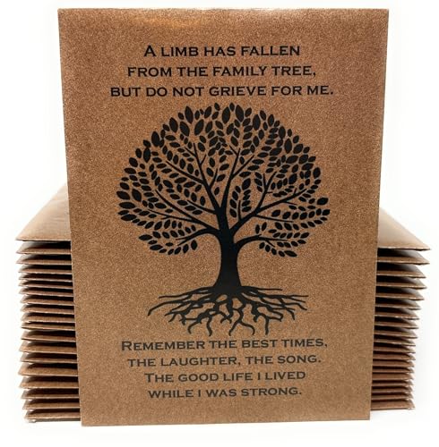 Forget Me Not Seeds - Tree of Life Funeral Favors - 3.25x4.5 inches - Prefilled Seed Packets - Ready to Give - Pack of 20 - color: Tree of Life -2