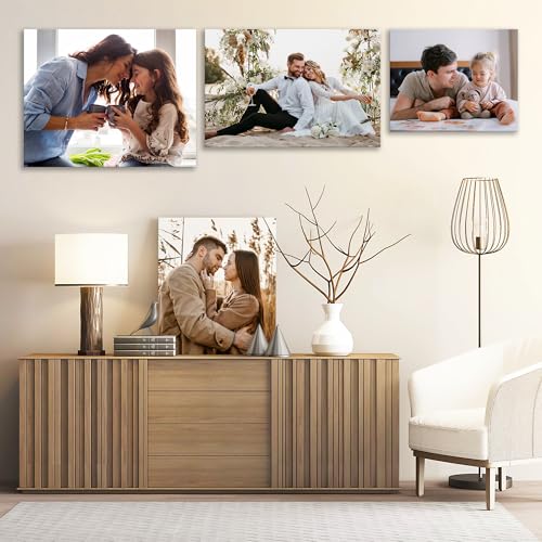 Ship Next Day Custom Canvas Prints with Your Photos (Framed 8x10) Personalized Picture Gifts Photo Prints Canvas Personalized Wall Art Ideal for Home Decor - size: 8"L x 10"W