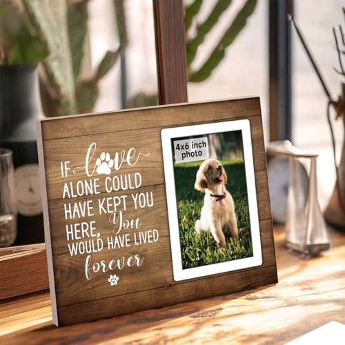 Pet Memorial Gifts, Dog Memorial Gifts for Loss of Dog, Sympathy Gifts for Loss of Dog Cat, Pet Remembrance Gift, Dog Picture Frame, Cat Memorial Gifts, Pet Memorial Gifts Fit 4x6 in Photo