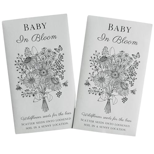 Wildflower Baby Shower Favors Seed Packets Pack of 25 Baby in Bloom Shower Favors Wildflower Baby Shower Favors | Baby in Bloom seed packet favor