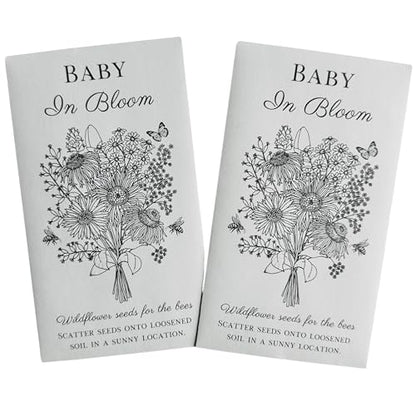 Wildflower Baby Shower Favors Seed Packets Pack of 25 Baby in Bloom Shower Favors Wildflower Baby Shower Favors | Baby in Bloom seed packet favor