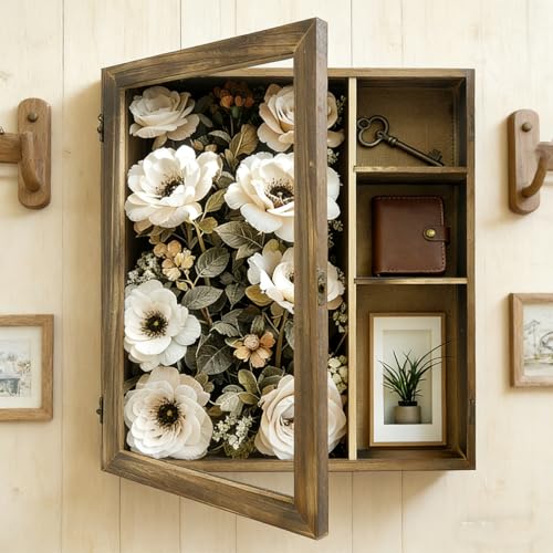 Extra Deep Shadow Box Frame 16x14, Depth 6in Shadow Boxes Display Cases, for Flowers Bouquet Wedding Picture Photo and Keepsake (Carbon) - color: Carbon