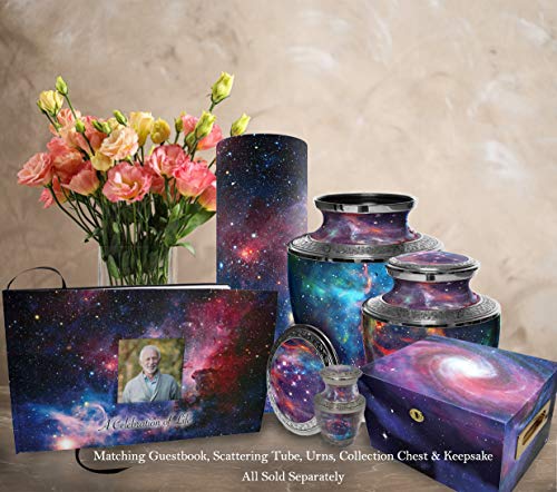 Cosmic Scattering Urn - Biodegradable Urns for Adult Ashes - Funeral, Burial, Niche, Columbarium - Medium - color: Cosmic, size: Medium 10"x4"
