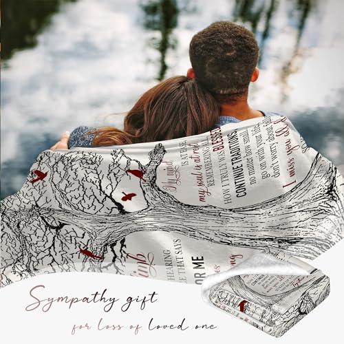 Bereavement Gifts Blanket Sympathy Gift Memorial Gifts - in Memory of Loved One, Condolences Gift, in Loving Memory Blankets, Memorial Gifts for Loss of Mother/Father/Pet Throw Blankets 80" x 60" - size: 80*60inch