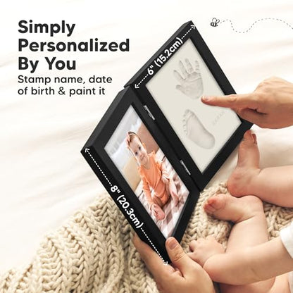 Baby Hand and Footprint Kit, Quick Dry Clay Newborn Keepsake (Onyx Black) - color: Onyx Black