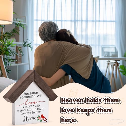 MBL Sympathy Memorial Bereavement Gifts - Wood Cardinal Grief Grieving Decor Gifts for Loss of Loved One Mom Dad Father Mother Women Men for Home Living Room Bedroom Shelf Centerpieces Remembrance