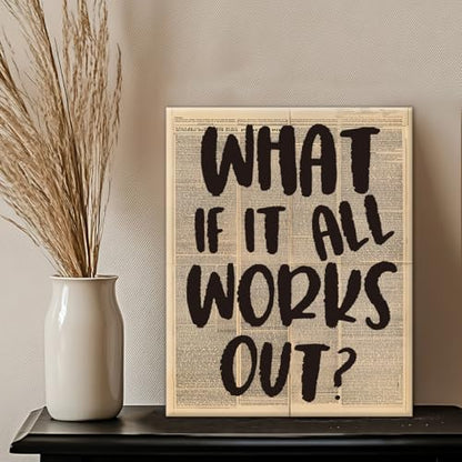 Retro Newspaper Canvas Wall Art Inspirational Typography Print Picture - color: Retro Newspaper