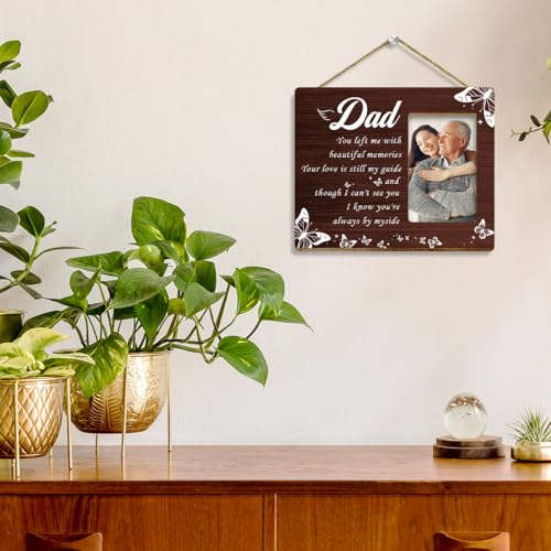 JANLAN Memorial Gifts for Loss of Dad,Father Memorial Picture Frame,Bereavement Gift,Sympathy Gifts for Loss of Daddy,Dad I Know You're Always by Myside Photo Frame - style: Loss of Dad-3