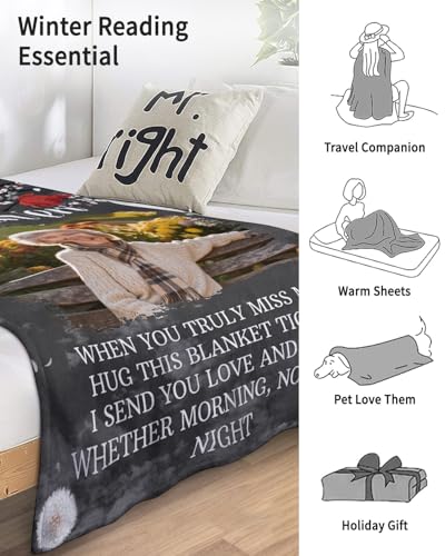 Custom Memorial Blanket with Photos for Loss of Loved One, Thanksgiving Gifts Personalized Sympathy Blanket for Loss of Dad Mom Husband Wife Friend of Loved One Gifts, Ships Next Day Made in USA - color: Style 2