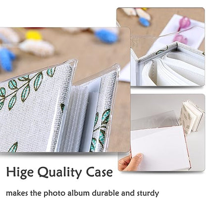 Small Photo Album for Kids, 100 Pockets 4x6 Bookshelf Baby Picture Album, Slip-in Linen Cover Photo Book for Family(Dino) - color: Dinosaur