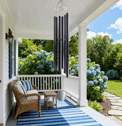 ASTARIN 90 Inch Wind Chimes for Outside with Precision Tuned - size: 90“-Black
