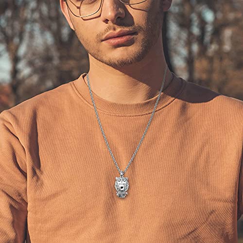 Owl Animal Cremation Urn Necklace for Ashes Crystal Memorial Keepsake Pendant Jewelry with Funnel Filler Kit for Dad Mom Grandma - style: Mom