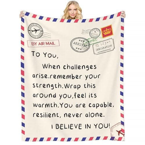Blanket Gifts for Women Men - Get Well Blanket, Inspirational Blankets Gifts for Her Him, Super Soft Flannel Throw Blankets Gift for Mom Friend Sister Coworker（60'' x 80''） - color: Inspirational, size: 80''x60''