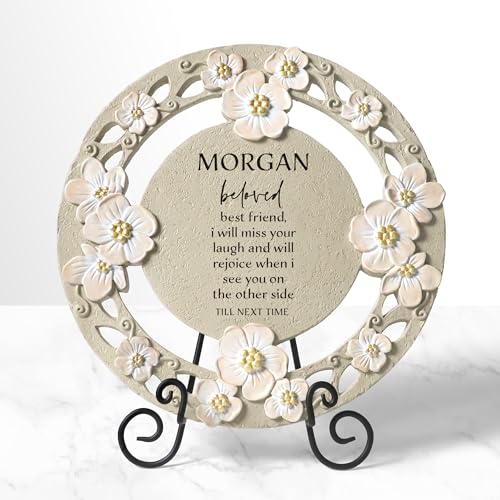Let's Make Memories Personalized Memorial Garden Stone - Loved By All - Floral - Sympathy - style: Loved By All