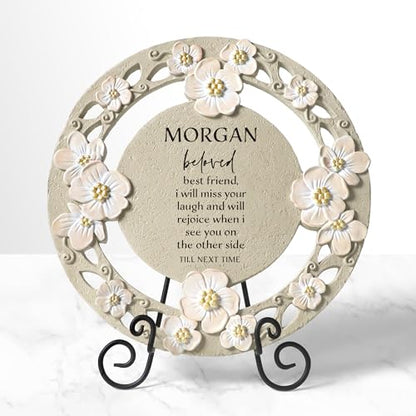Let's Make Memories Personalized Memorial Garden Stone - Loved By All - Floral - Sympathy - style: Loved By All