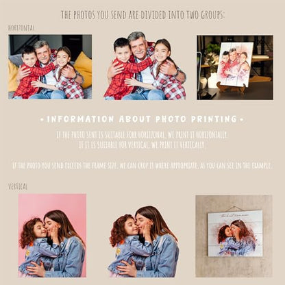 Personalized Valentine’s Day Gift for Him or Her Custom Photo on Wood - color: Watercolor Design