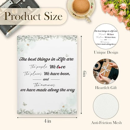 Family Photo Album 4x6, Gifts for Mom Dad Grandparent, the Best Things in Life Are the People We Love 18 Pockets Small Picture Memory Photo Album for Family Anniversary Travel Vacation - color: Best Things