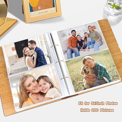 5x7 Small Photo Album Holds 200 Photos Mothers' Day Gift for Mom from Daughter Son Gifts for Grandma/Fathers Gifts for Dad/ 5x7 Family Album Memory Photo Book - size: 5x7inch