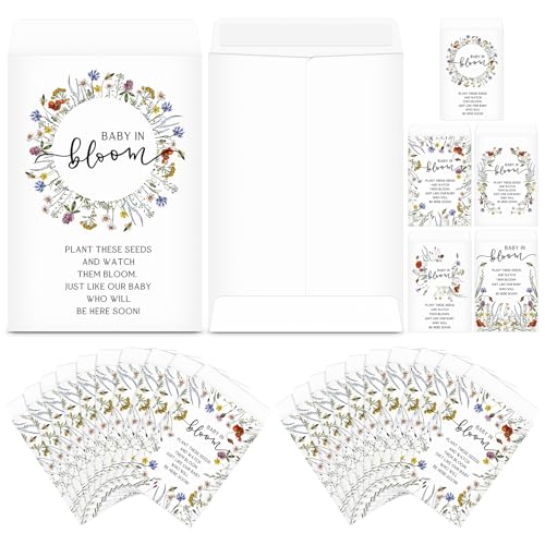 Fumete 50 Pcs Wildflower Seed Packet Baby in Bloom Baby Shower Party Favor