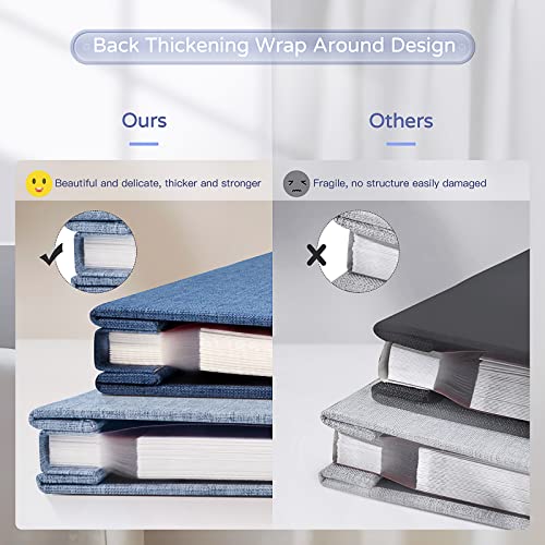 Popotop Large Photo Album Self Adhesive 4x6 5x7 8x10 Scrapbook Album DIY Picture Book,Gifts for Mom,Family Baby and Wedding,with Metal Pen and Plastic Board - color: Sky blue, size: 11.5"x10.6"40pages
