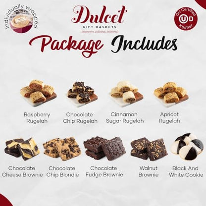 Dulcet Gift Baskets Gourmet Treats Gift Basket - Thank You Gift or Food Gift for Sympathy, Thank You, or Bereavement Ideas - Gourmet Delicious Baked Goods - Cookies, and Brownies Assortment Baked Goods